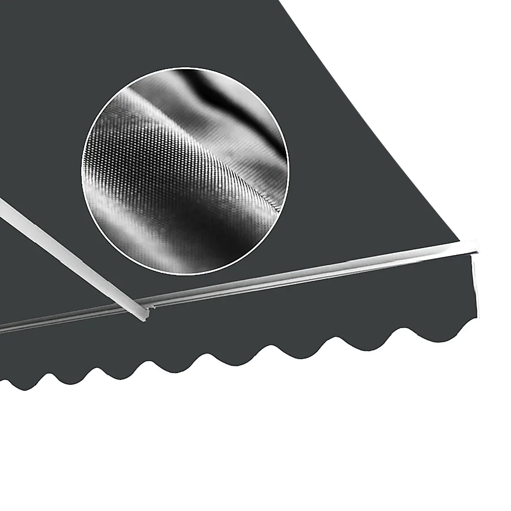 Motorised Outdoor Folding Arm Awning Retractable Sunshade Canopy Grey 3.0m x 2.5m - Mekamart Australia
