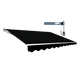 Motorised Outdoor Folding Arm Awning Retractable Sunshade Canopy Black 4.0m x 2.5m - Mekamart Australia