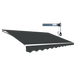Motorised Outdoor Folding Arm Awning Retractable Sunshade Canopy Grey 5.0m x 3.0m - Mekamart Australia