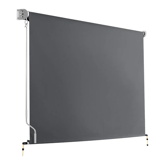 Retractable Straight Drop Roll Down Awning Garden Patio Screen 3.0X2.5M - Mekamart Australia