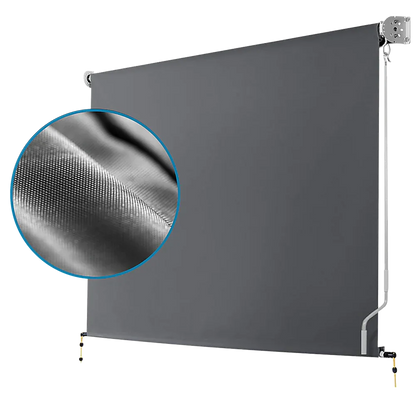 Retractable Straight Drop Roll Down Awning Garden Patio Screen 3.0X2.5M - Mekamart Australia