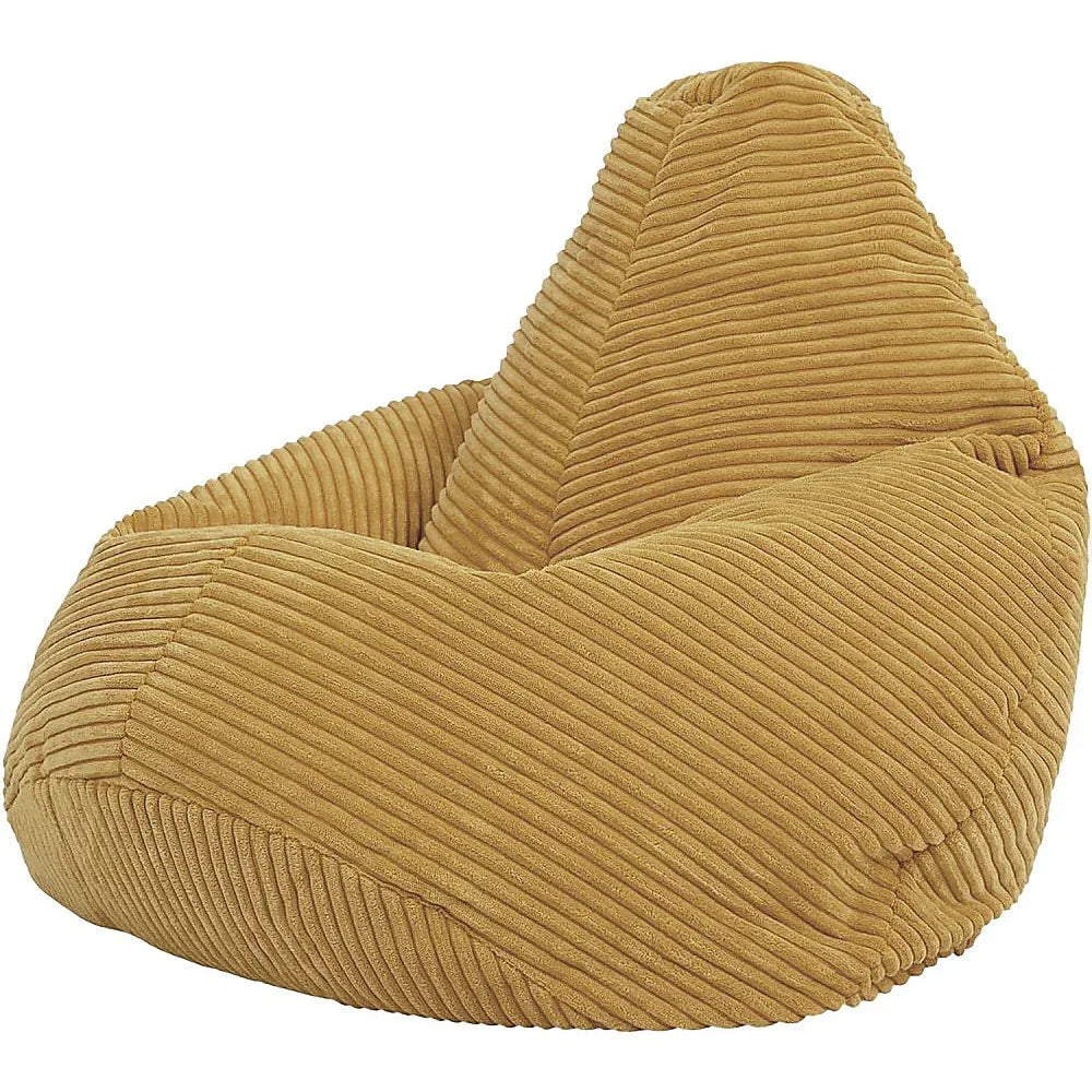 Jumbo Cord Beanbag Chair Cover Unfilled Large Bean Bag - Mustard - Mekamart Australia