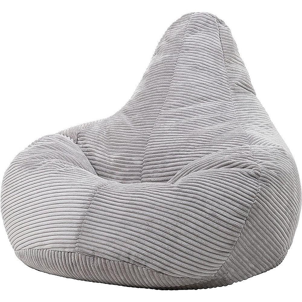 Jumbo Cord Beanbag Chair Cover Unfilled Large Bean Bag - Grey - Mekamart Australia