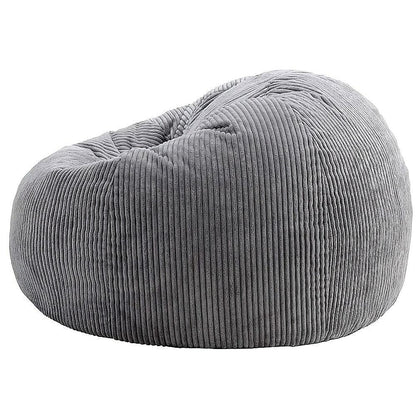Jumbo Cord Beanbag Chair Cover Unfilled Large Bean Bag - Grey - Mekamart Australia