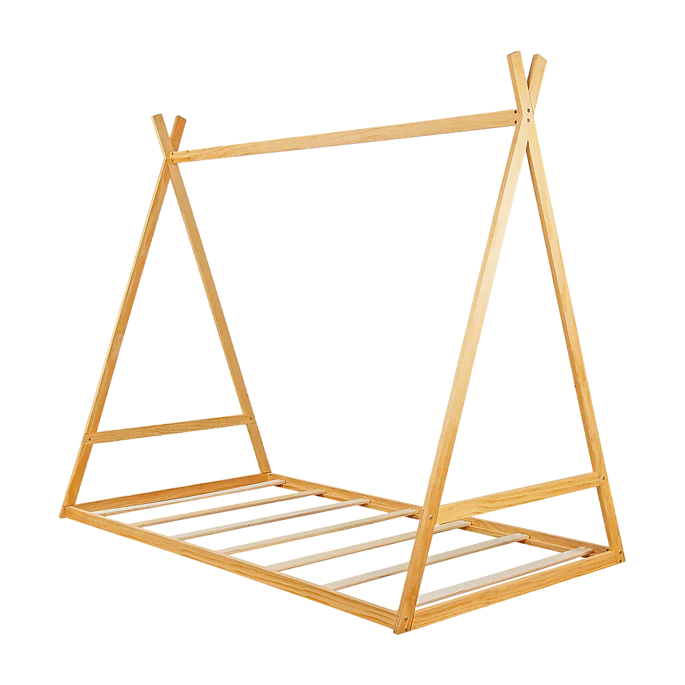 Kids Tent Montessori Toddler Floor Bed Wooden Bedframe - Mekamart Australia