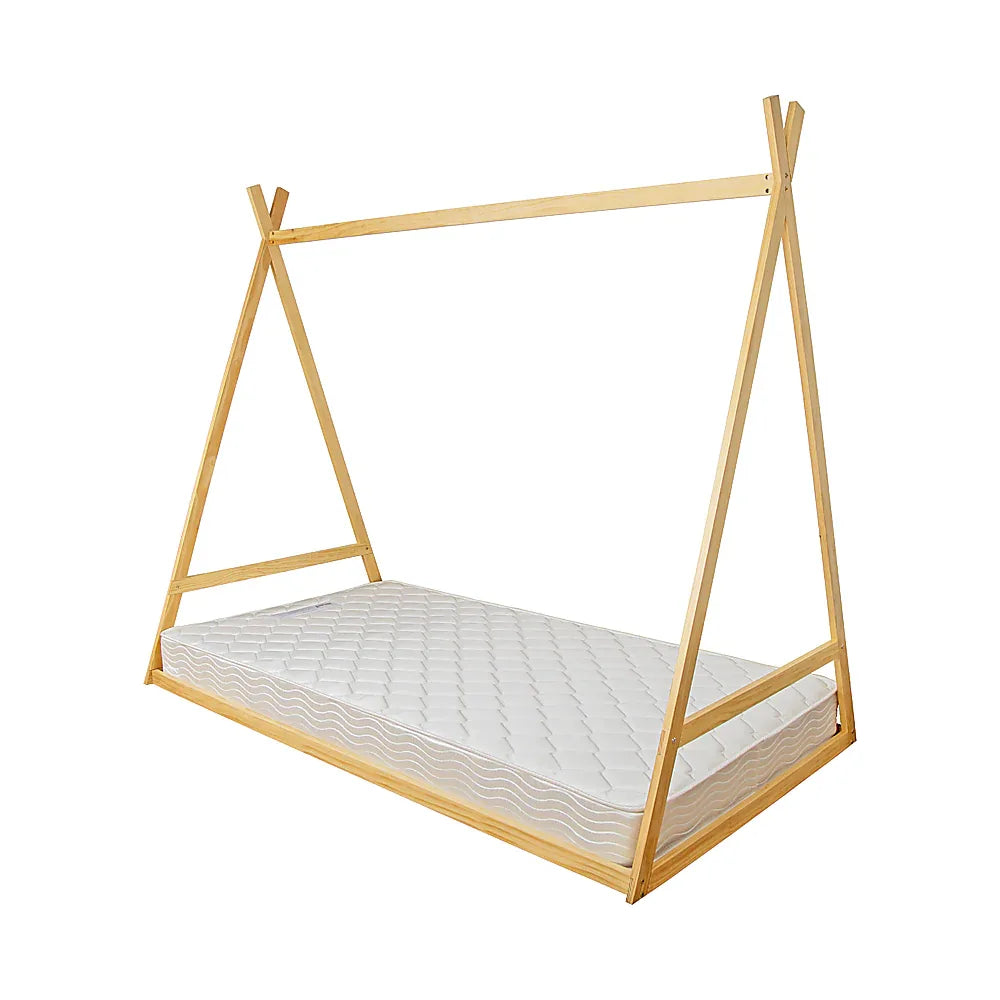Kids Tent Montessori Toddler Floor Bed Wooden Bedframe - Mekamart Australia