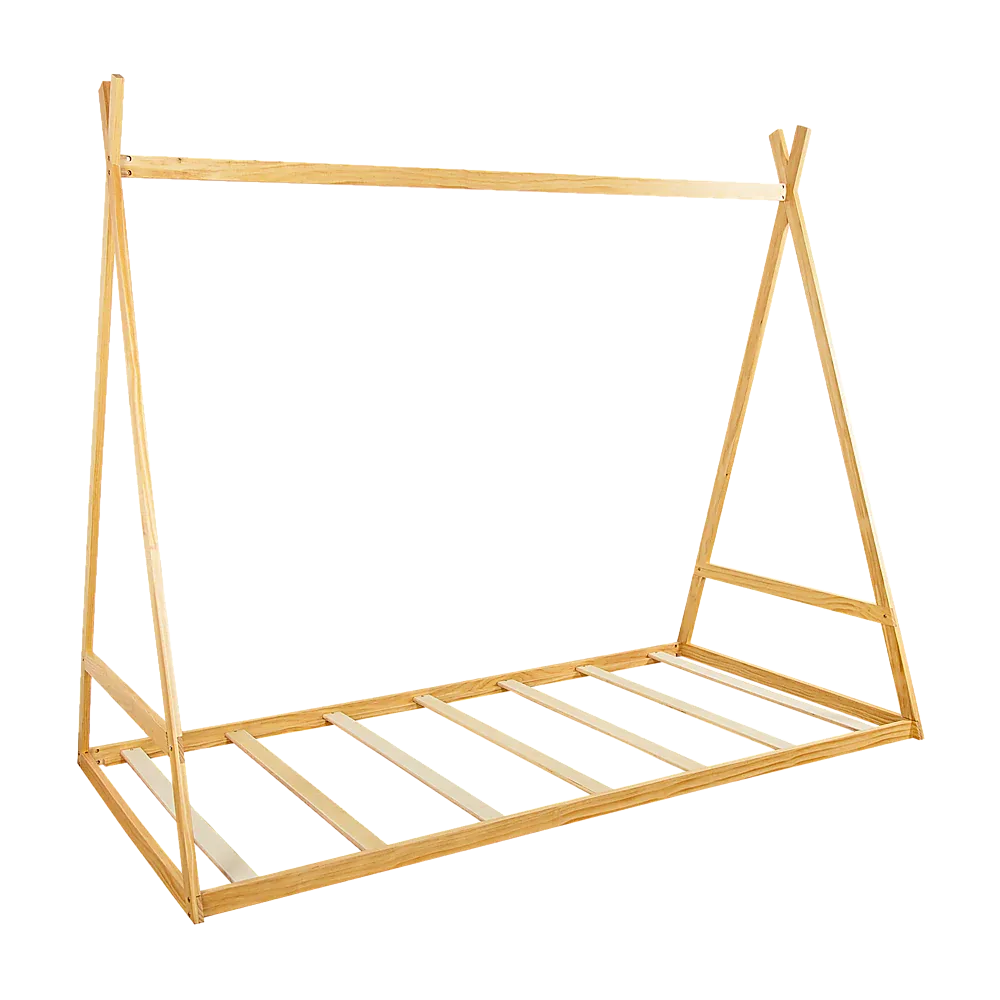 Kids Tent Montessori Toddler Floor Bed Wooden Bedframe - Mekamart Australia