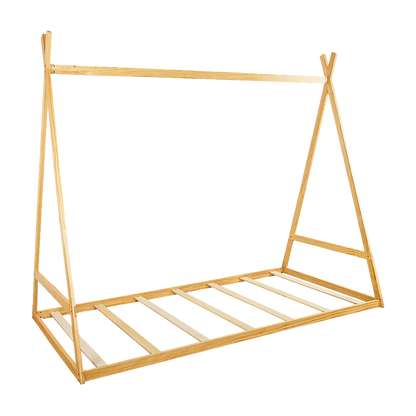 Kids Tent Montessori Toddler Floor Bed Wooden Bedframe - Mekamart Australia