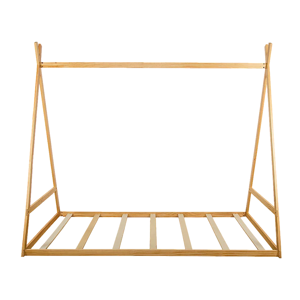 Kids Tent Montessori Toddler Floor Bed Wooden Bedframe - Mekamart Australia