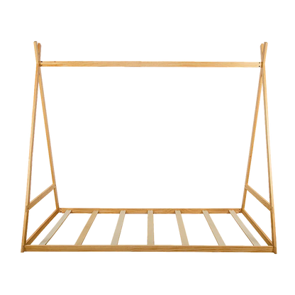 Kids Tent Montessori Toddler Floor Bed Wooden Bedframe - Mekamart Australia