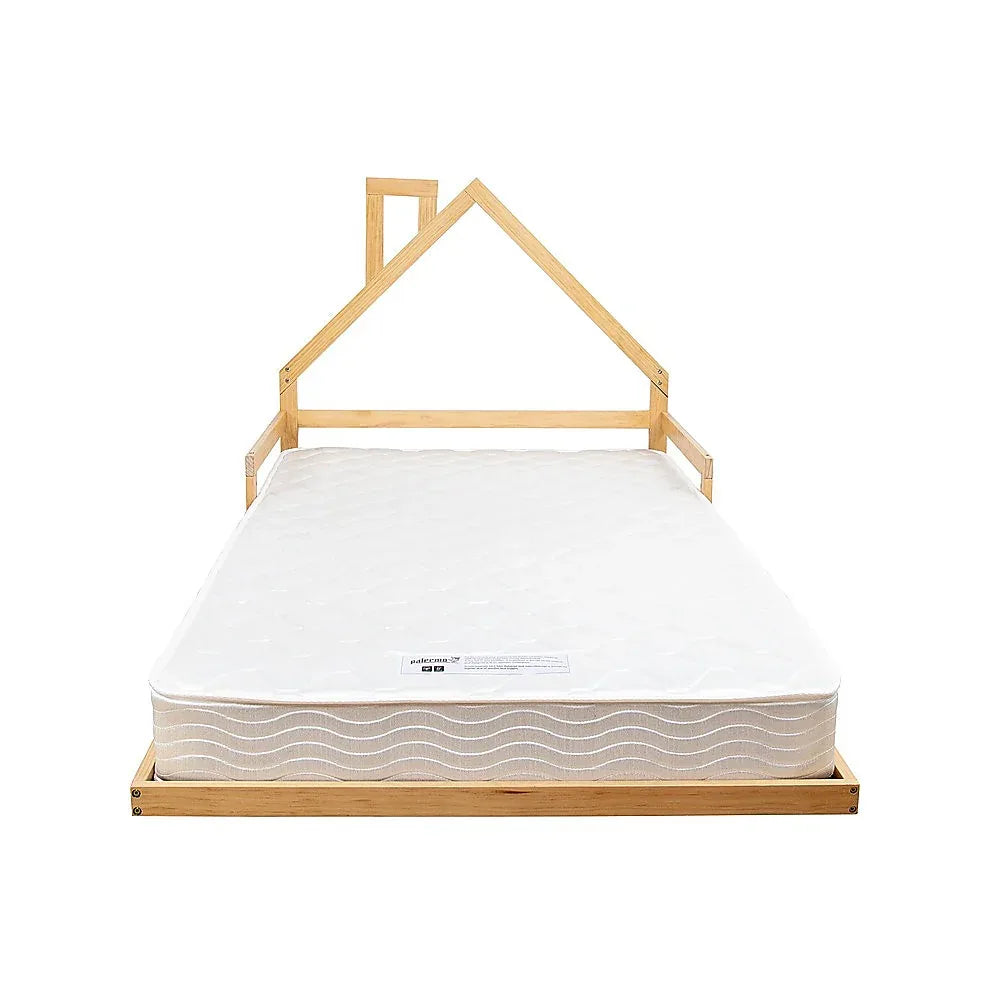 Pine Wood Floor Bed House Frame for Kids and Toddlers - Mekamart Australia