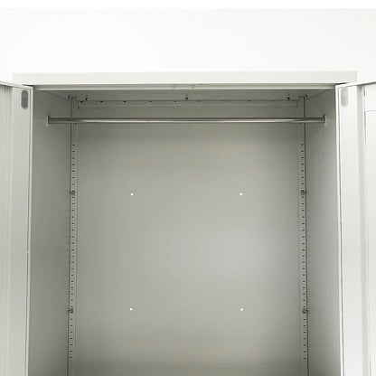 Two-Door Metal Cabinet Shelf Storage for Home Office Gym - Mekamart Australia