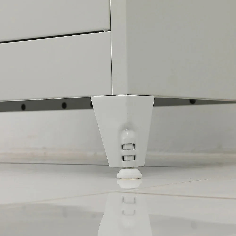 Two-Door Metal Cabinet Shelf Storage for Home Office Gym - Mekamart Australia