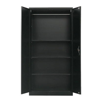 Two-Door Metal Cabinet Shelf Storage for Home Office Gym - Mekamart Australia