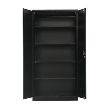 Two-Door Metal Cabinet Shelf Storage for Home Office Gym - Mekamart Australia