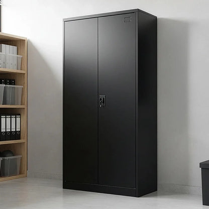 Two-Door Metal Cabinet Shelf Storage for Home Office Gym - Mekamart Australia