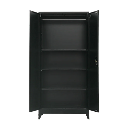 Two-Door Metal Cabinet Shelf Storage for Home Office Gym - Mekamart Australia