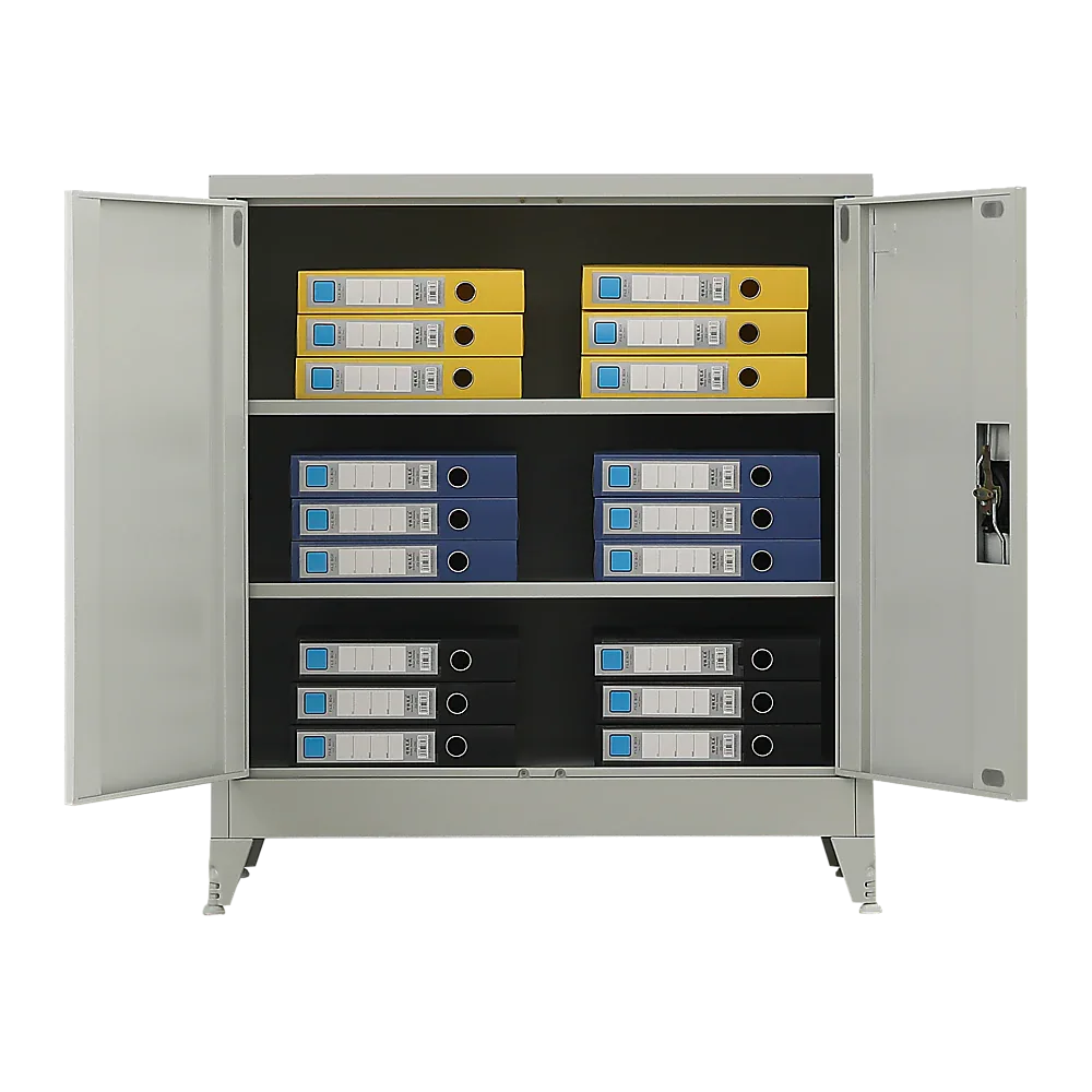 Two-Door Metal Short Cabinet Shelf Storage for Home Office Gym - Mekamart Australia