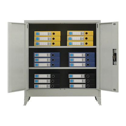 Two-Door Metal Short Cabinet Shelf Storage for Home Office Gym - Mekamart Australia