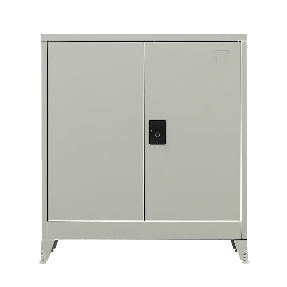 Two-Door Metal Short Cabinet Shelf Storage for Home Office Gym - Mekamart Australia