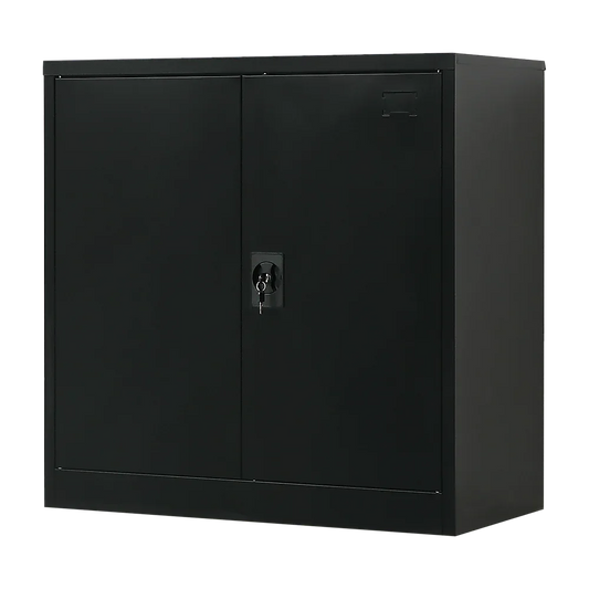 Two-Door Metal Short Cabinet Shelf Storage for Home Office Gym - Mekamart Australia