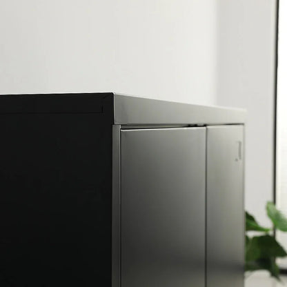 Two-Door Metal Short Cabinet Shelf Storage for Home Office Gym - Mekamart Australia