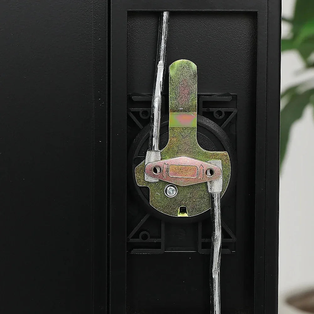 Two-Door Metal Short Cabinet Shelf Storage for Home Office Gym - Mekamart Australia