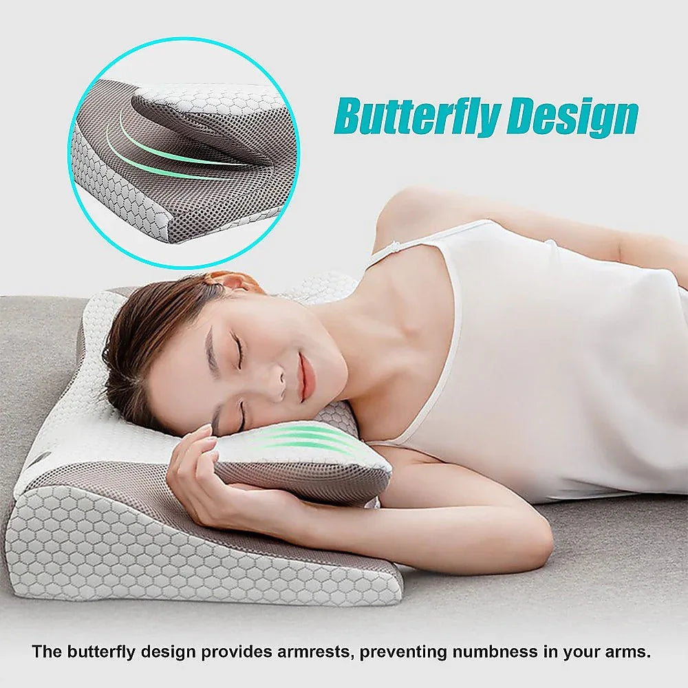 Soft Cervical Pillow for Neck Pain Relief Memory Foam Ergonomic - Mekamart Australia