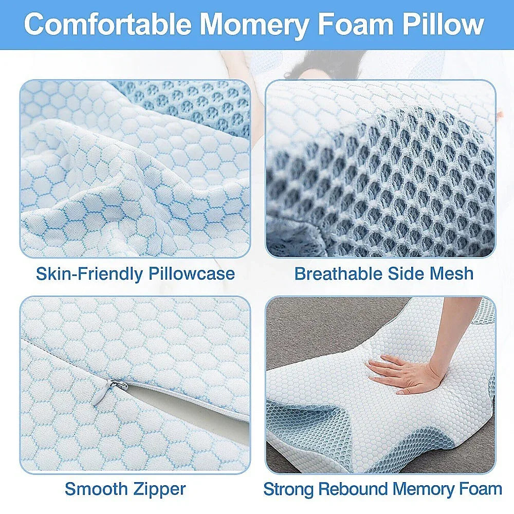 Memory Foam Pillow for Sleeping Orthopedic Cervical Ergonomic Neck Support - Mekamart Australia