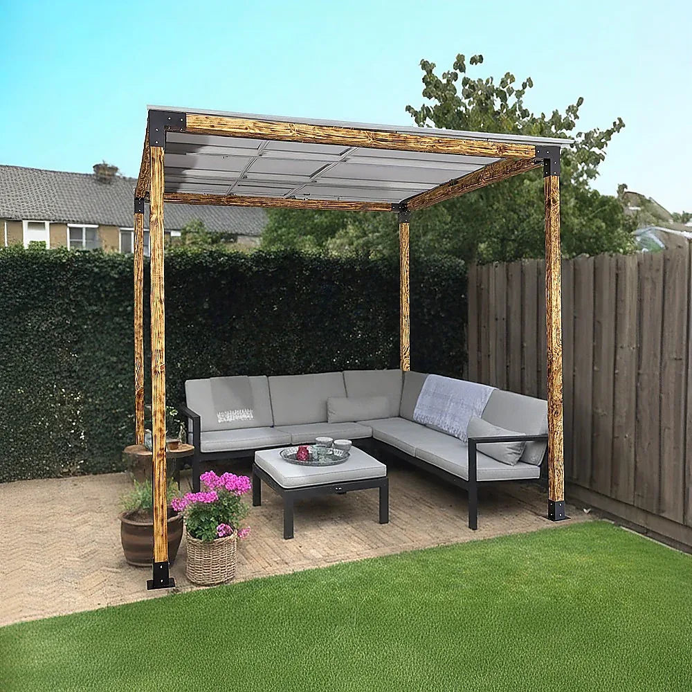Roof Pergola Gazebo Shed Matte Black Steel Brackets DIY Kits - Mekamart Australia