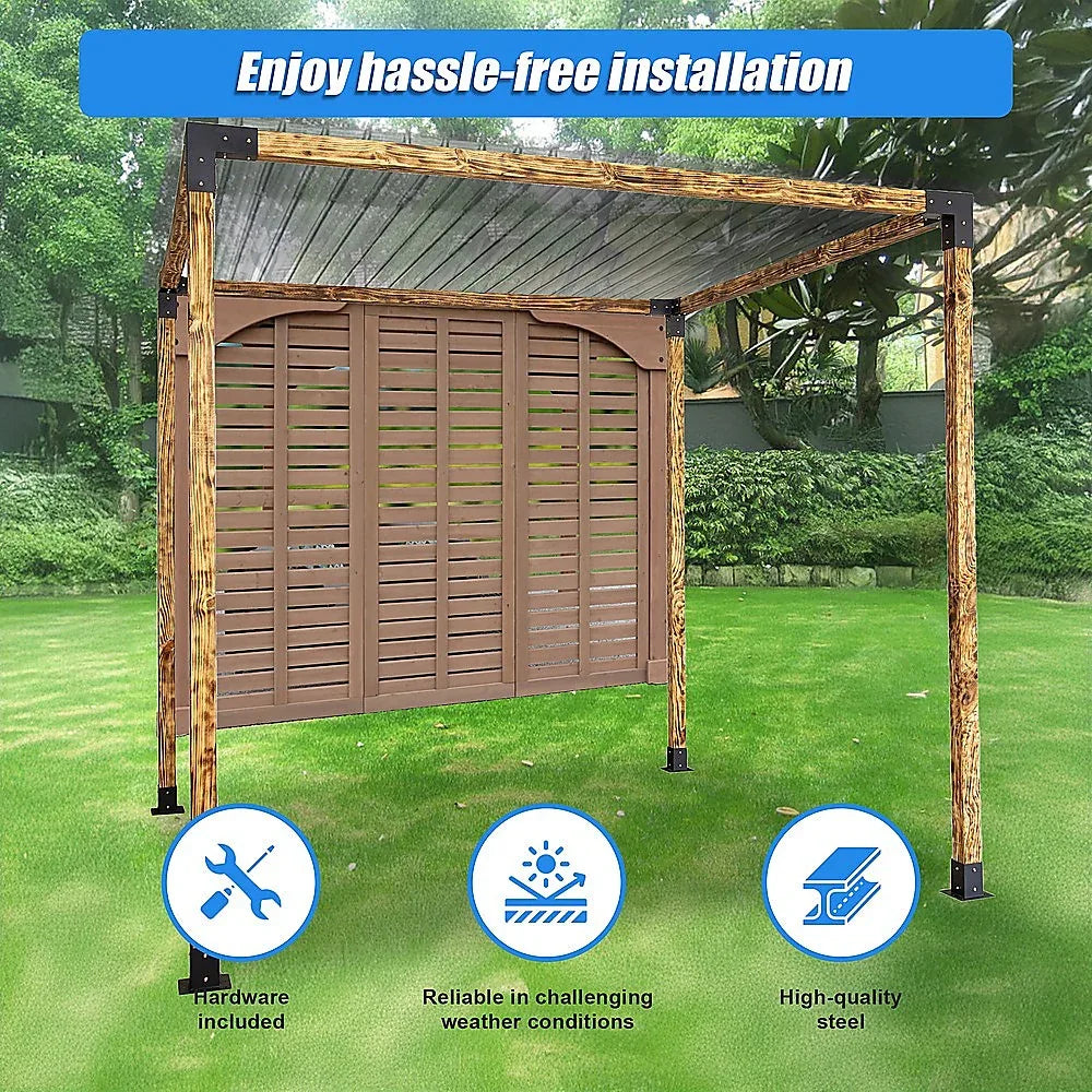 Roof Pergola Gazebo Shed Matte Black Steel Brackets DIY Kits - Mekamart Australia