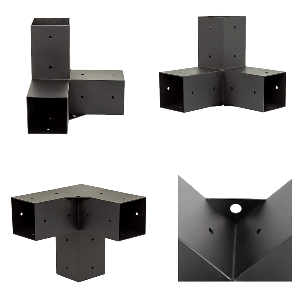 Roof Pergola Gazebo Shed Matte Black Steel Brackets DIY Kits - Mekamart Australia