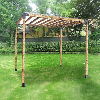Roof Pergola Gazebo Shed Matte Black Steel Brackets DIY Kits - Mekamart Australia