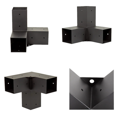 Roof Pergola Gazebo Shed Matte Black Steel Brackets DIY Kits - Mekamart Australia