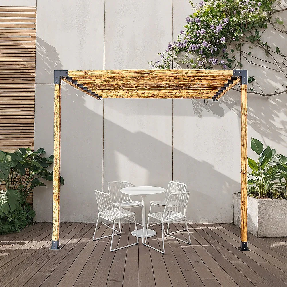 Roof Pergola Gazebo Shed Matte Black Steel Brackets DIY Kits - Mekamart Australia