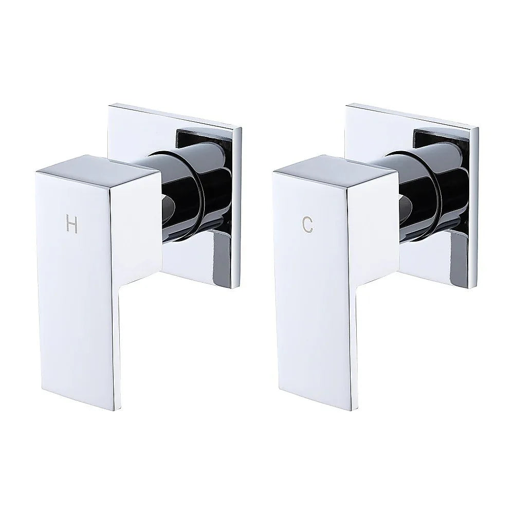 Bathroom Shower Bath Hot and Cold Square Mixer WATERMARK Certified in Chrome - Mekamart Australia