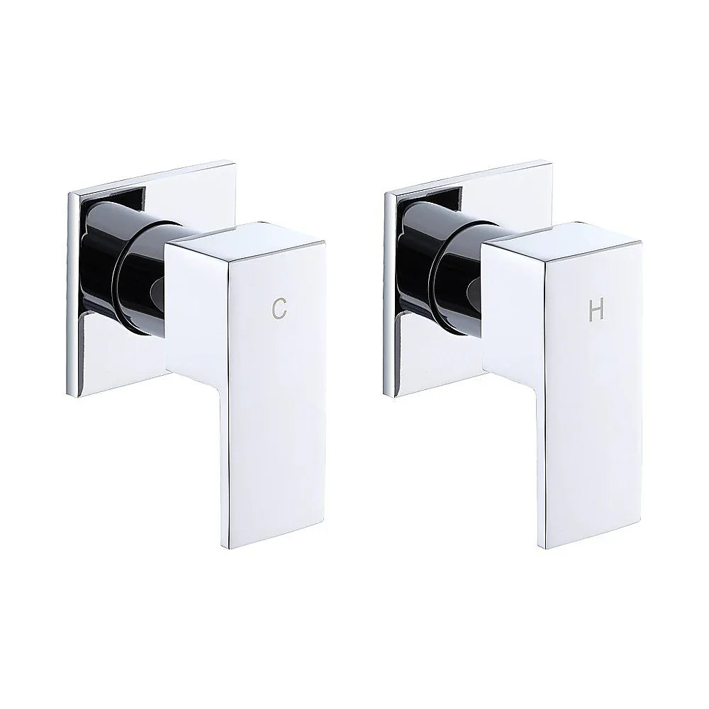 Bathroom Shower Bath Hot and Cold Square Mixer WATERMARK Certified in Chrome - Mekamart Australia