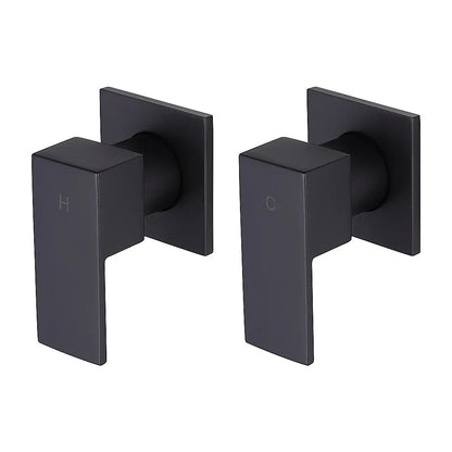 Bathroom Shower Bath Hot and Cold Square Mixer WATERMARK Certified in Black - Mekamart Australia
