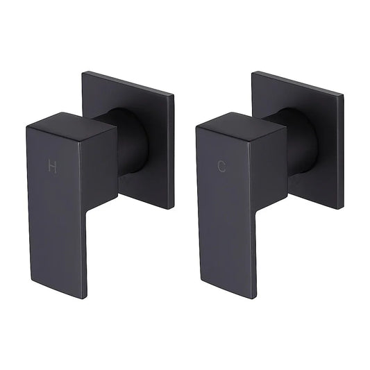 Bathroom Shower Bath Hot and Cold Square Mixer WATERMARK Certified in Black - Mekamart Australia