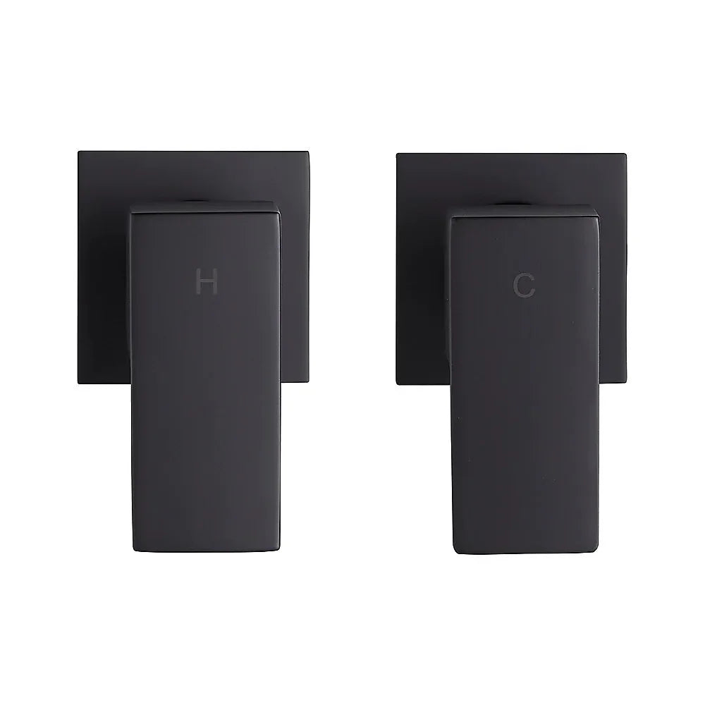 Bathroom Shower Bath Hot and Cold Square Mixer WATERMARK Certified in Black - Mekamart Australia