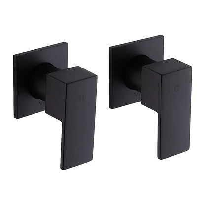 Bathroom Shower Bath Hot and Cold Square Mixer WATERMARK Certified in Black - Mekamart Australia