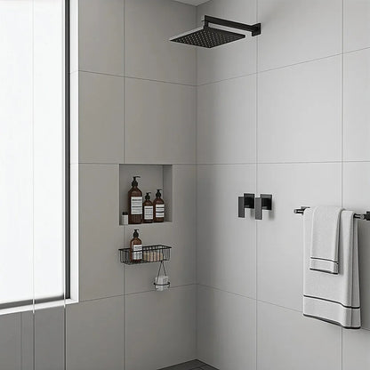 Bathroom Shower Bath Hot and Cold Square Mixer WATERMARK Certified in Black - Mekamart Australia