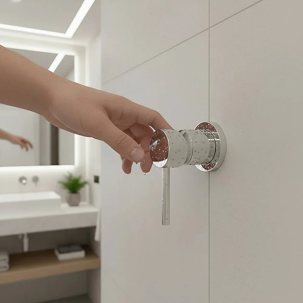 Single Round Shower Bath Mixer Tap Bathroom WATERMARK Approved - Mekamart Australia