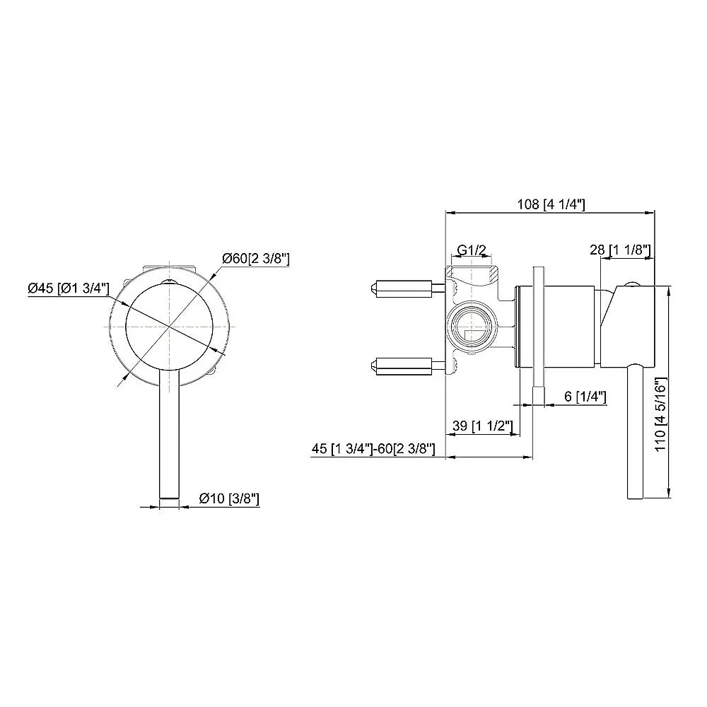 Single Round Shower Bath Mixer Tap Bathroom WATERMARK Approved - Mekamart Australia