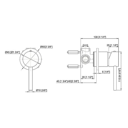 Single Round Shower Bath Mixer Tap Bathroom WATERMARK Approved - Mekamart Australia