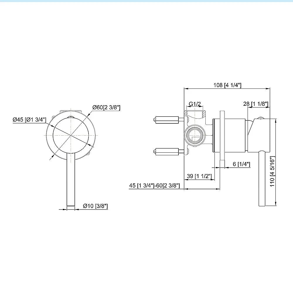 Single Round Shower Bath Mixer Tap Bathroom WATERMARK Approved - Mekamart Australia