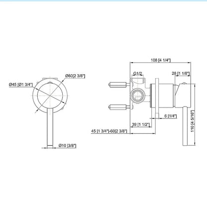 Single Round Shower Bath Mixer Tap Bathroom WATERMARK Approved - Mekamart Australia