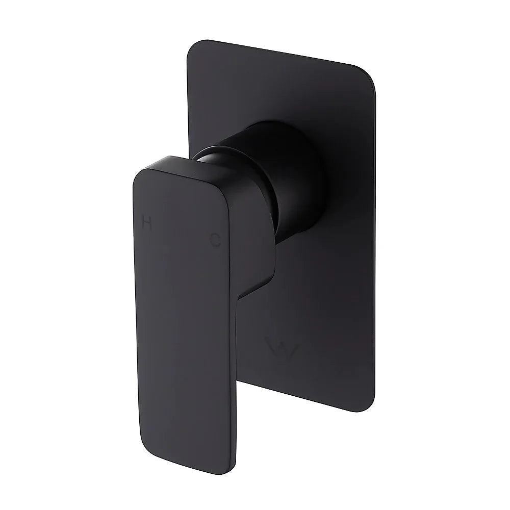 Single Square Shower Bath Mixer Tap Bathroom WATERMARK Approved in Black - Mekamart Australia