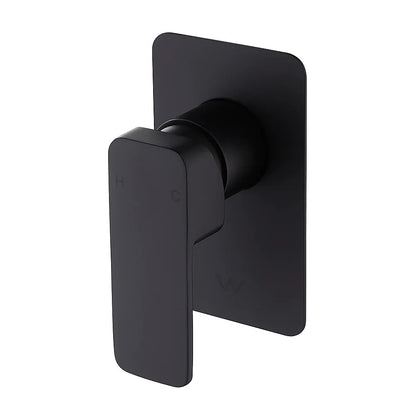 Single Square Shower Bath Mixer Tap Bathroom WATERMARK Approved in Black - Mekamart Australia