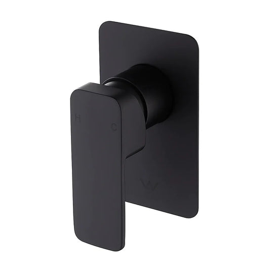 Single Square Shower Bath Mixer Tap Bathroom WATERMARK Approved in Black - Mekamart Australia